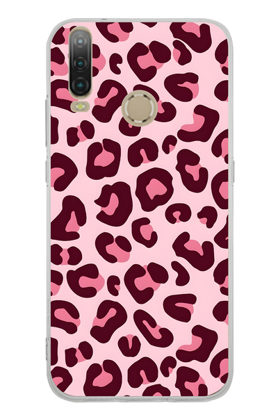 FLAMENKO حافظة هاتف شفافة بنمط الفهد الوردي متوافقة مع جهاز General Mobile GM 10