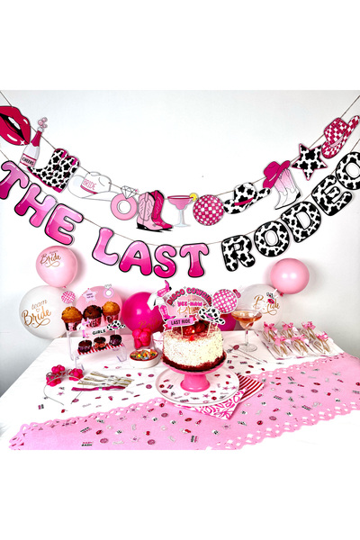 Flu Party Last Rodeo - Cowgirl Bachelorette Themed Party Set