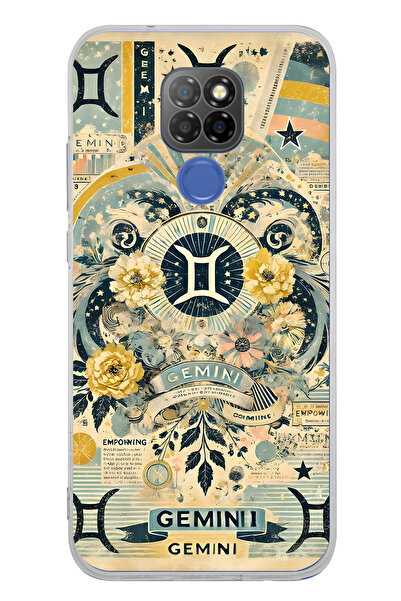 FLAMENKO حافظة هاتف شفافة بنمط برج الجوزاء متوافقة مع جهاز General Mobile GM 20