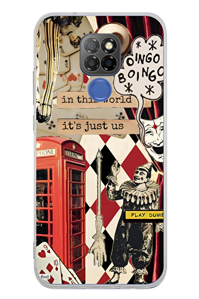 FLAMENKO حافظة هاتف شفافة بنمط كولاج متوافقة مع جهاز General Mobile GM 20