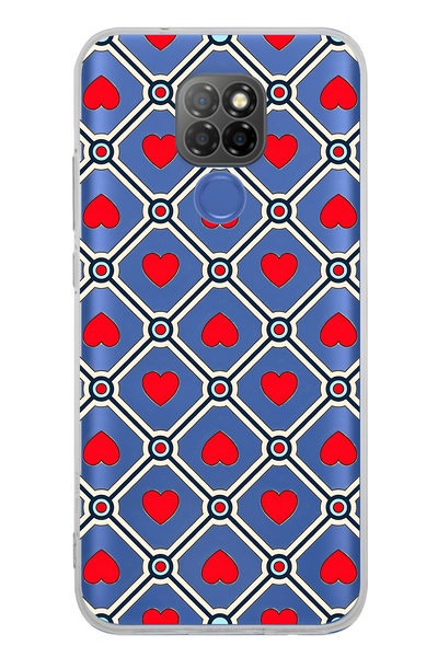 FLAMENKO حافظة هاتف شفافة بنمط قلب أحمر كلاسيكي متوافقة مع جهاز General Mobil...