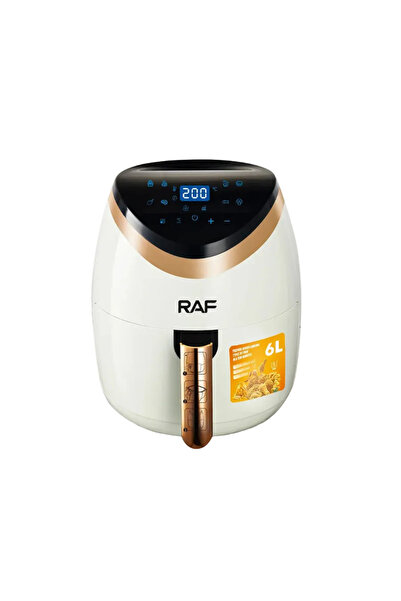 raf Air Fryer 5234W - Friteuza cu Aer Cald, Fara Ulei, Capacitate 6L, 2400W, Alb