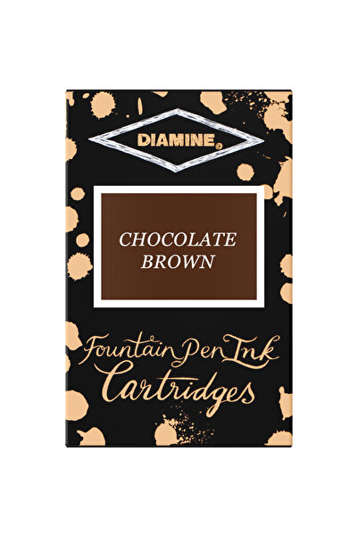 Diamine Set de 18 cartușe de cerneală - Maro ciocolatiu
