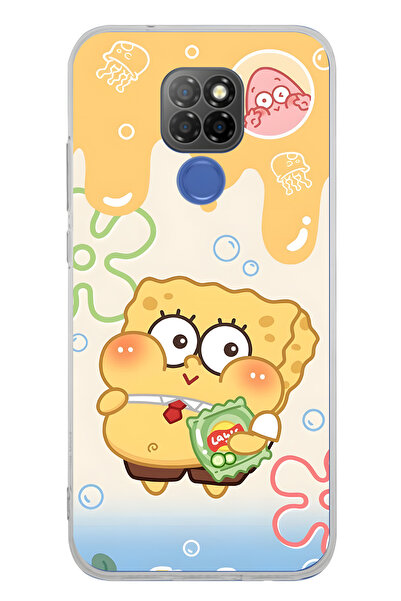 FLAMENKO حافظة هاتف شفافة بنمط سبونج بوب متوافقة مع جهاز جنرال موبايل GM 20