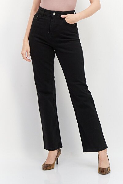 Don't Call Me Jennyfer Women Straight Fit Solid Stretchable Jeans, Black