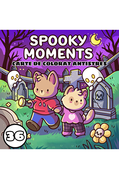 COZY Coloring Book - 36 Cute Illustrations - Spooky Moments