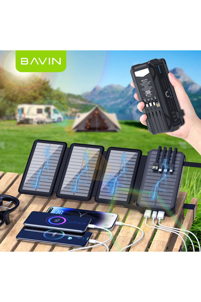 Bavin PC1119 20000mAh Solar Powerbank With Wireless Charging