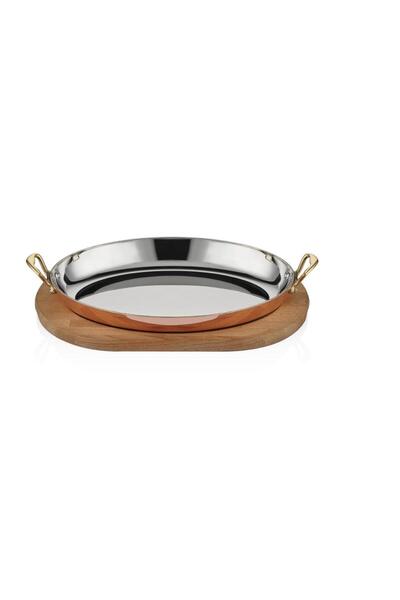 Altınbaşak Multi Metal Copper Oval Pan and Trivet A101Ov30A