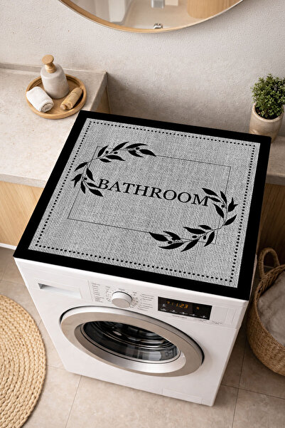 Nihai Ev Leke Tutmaz Kaymaz Yıkanabilir Jüt Görünümlü Çamaşır Makinesi Kurutm...