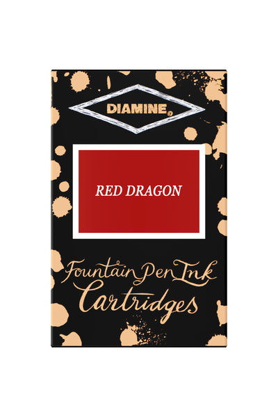 Diamine Set de 18 cartușe de cerneală - Dragonul Roșu