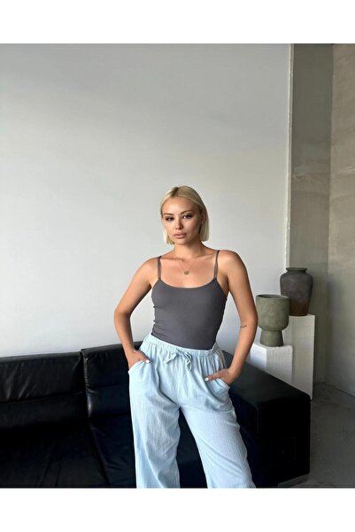 Vinales Women's Double Elastic Strap Stretch Fabric Crop Bustier