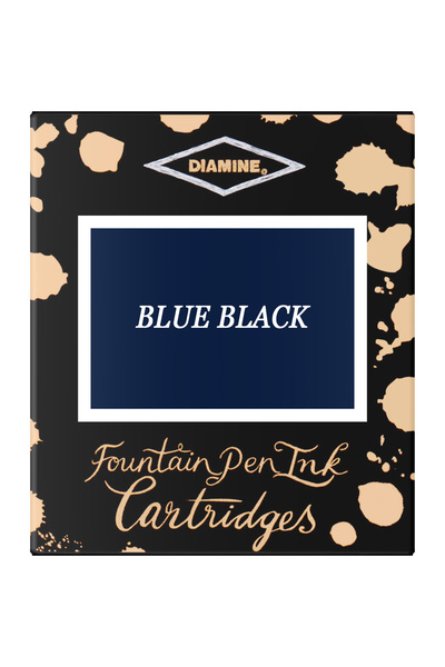 Diamine Set de 6 cartușe de cerneală - Albastru Negru