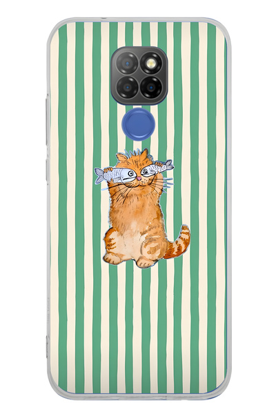 FLAMENKO حافظة هاتف شفافة بنمط عين السمكة متوافقة مع جهاز General Mobile GM 20