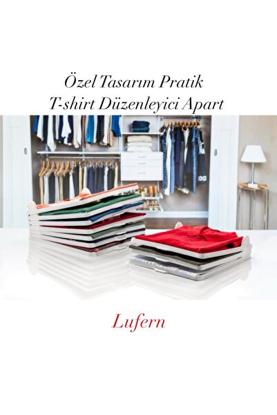 Lufern Özel Tasarıım T-Shirt Düzenleyici Aparat Gömlek Elbise Dolap Organizer...