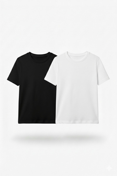 Shifre Tricou unisex pentru copii, cu gât crew, simplu, cu mânecă scurtă, pac...
