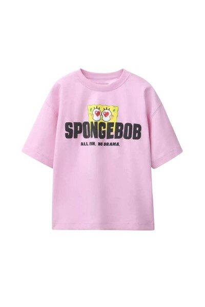 Machetta Tricou de vară unisex pentru copii cu imprimeu Spongebob