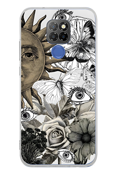 FLAMENKO حافظة هاتف شفافة بنمط الشمس والعين من جينيرال موبايل GM 20 متوافقة م...