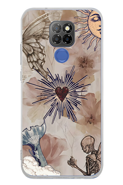 FLAMENKO حافظة هاتف شفافة بنمط القلب والفراشة متوافقة مع جهاز General Mobile ...