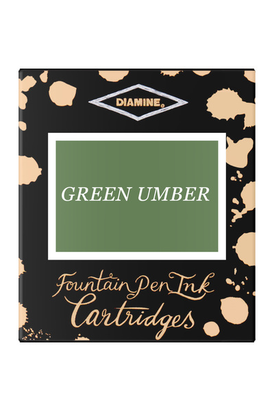 Diamine Set de 6 cartușe de cerneală - Green Umber