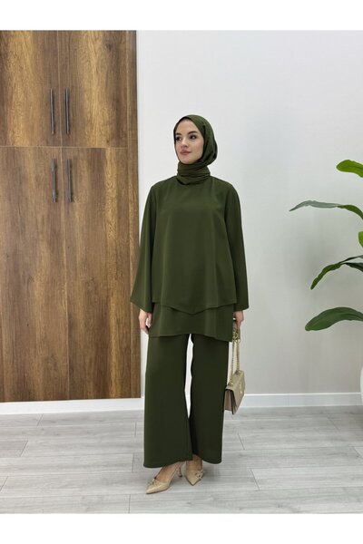 NS Moda Hijab Signature Set Khaki-Model 565