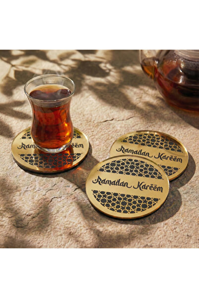 iwa concept Set of 6 Ramadan Kerim Acrylic Coasters - Modern Table Decoration