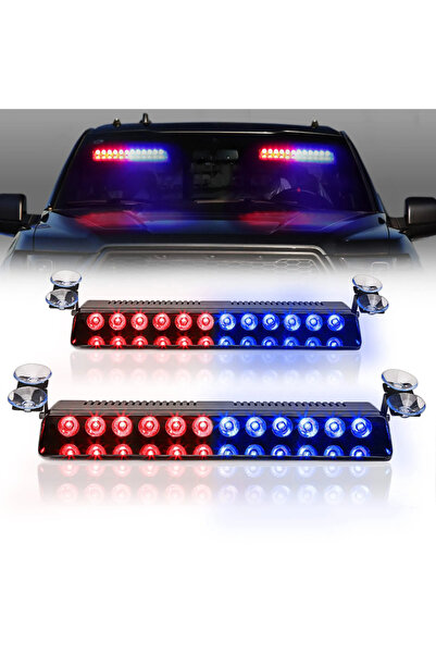 PİNUKS ÇAKAR LAMBA CAM İÇİ 12 LEDLİ KIRMIZI-BEYAZ-MAVİ VANTUZLU ( 007872 ) OT...