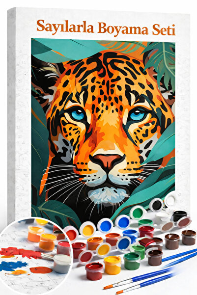 Aren Design Sayılarla Boyama Çerçeveli Hobi Seti Numaralı Tuval Fırça Boya Da...