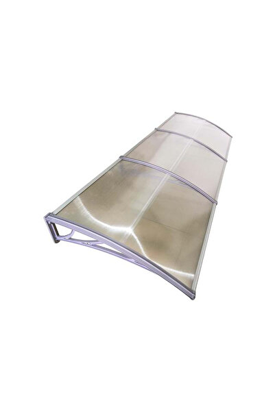 MAPROFI Copertina de usa 300x100cm marchiza adapost acoperis Gri-Transparent