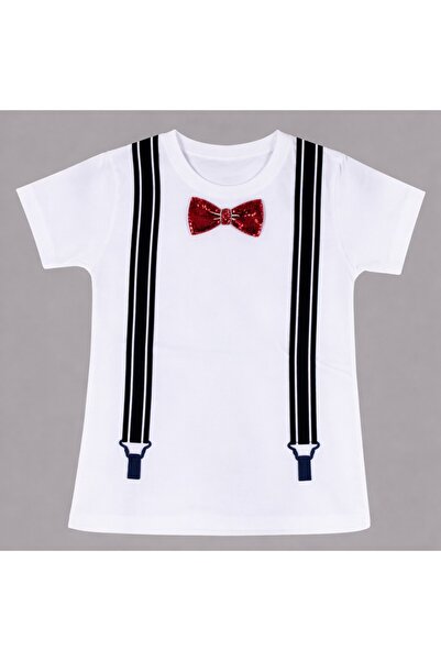 Nacar 23 Nisan 29 Ekim Gösteri Kıyafeti Çocuk Askı Baskılı & Payet Papyon Det...