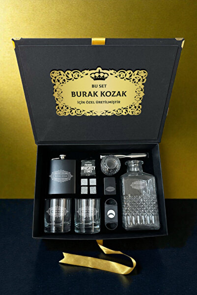 hediyemen Erkeklere Özel Lüks Viski & Puro Seti – Süngerli Exclusive Kutuda