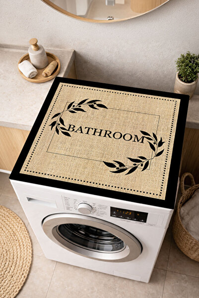 Nihai Ev Leke Tutmaz Kaymaz Yıkanabilir Jüt Görünümlü Çamaşır Makinesi Kurutm...