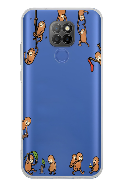 FLAMENKO حافظة هاتف شفافة بنمط قرود متوافقة مع جهاز General Mobile GM 20