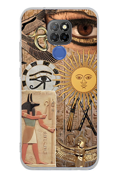 FLAMENKO حافظة هاتف شفافة بنمط عين الغزال متوافقة مع جهاز General Mobile GM 20