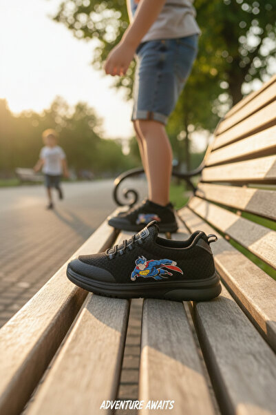 enoch حذاء إينوخ للأطفال بتصميم سوبر هيرو ونعل مرن وسهل الارتداء