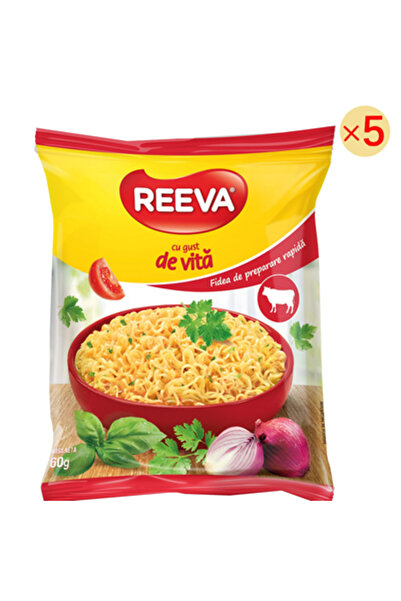 Reeva Tăiței instant cu aromă de vită, 5 x 60 g,