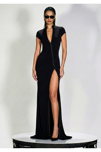 Khela The Label RISK IT ALL MAXİ AGRAF DETAYLI ELBİSE