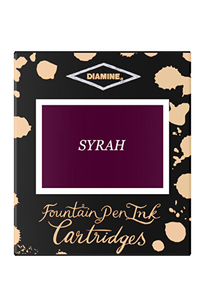 Diamine Set de 6 cartușe de cerneală - Syrah