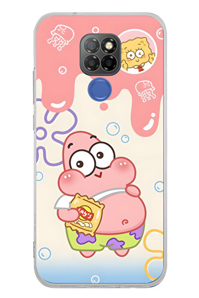 FLAMENKO حافظة هاتف شفافة بنمط باتريك ستار متوافقة مع جهاز جنرال موبايل GM 20