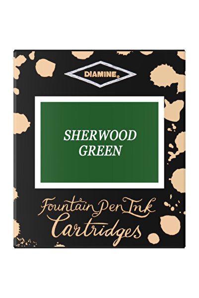 Diamine Set de 6 cartușe de cerneală - Sherwood Green