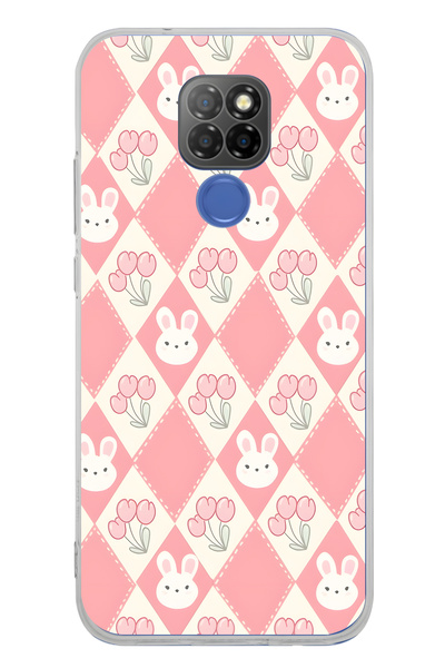 FLAMENKO حافظة هاتف شفافة بنمط الأرنب والزنبق متوافقة مع جهاز General Mobile ...