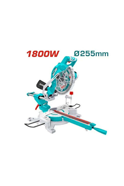 TOTAL Stationary circular saw with sliding carriage, 1800W, 5300RPM, 255mm
