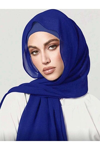 Generic Royal Blue shawl chiffon hijab headscarf