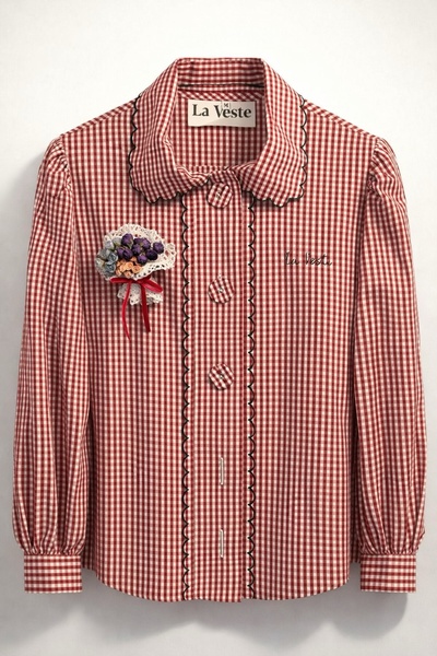 Tasarım Vintage Buket Gül Broş – El Yapımı Çiçekli Dantel Kadın Aksesuar