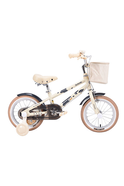 Colorland Qitong Cow Bicycle With Basket 14 Inch Green