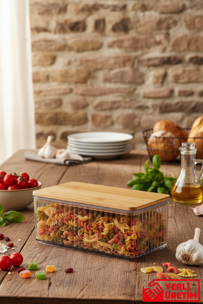 GUGGA Tokyo - Bambu Kapaklı Lunchbox Saklama Kabı Organizer