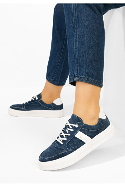 B T Shoes Γυναικεία δερμάτινα sneakers Jayne Νεϊβί