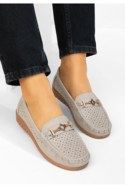 B T Shoes Women's Cristella gray loafers