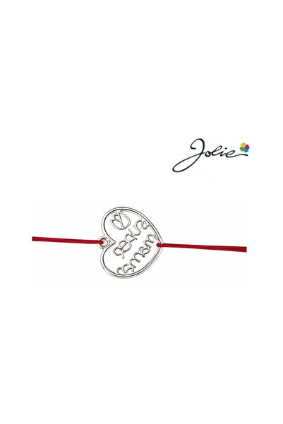 Flippy Βραχιόλι με Μεταλλικό Μενταγιόν, Jolie, Κόκκινο Υφασμάτινο Κορδόνι, Σχ...
