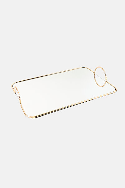 Catherine Malandrino Iron And Glass Rectangular Tray, Transparent
