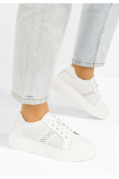 B T Shoes Дамски сникърси Ofilia бели